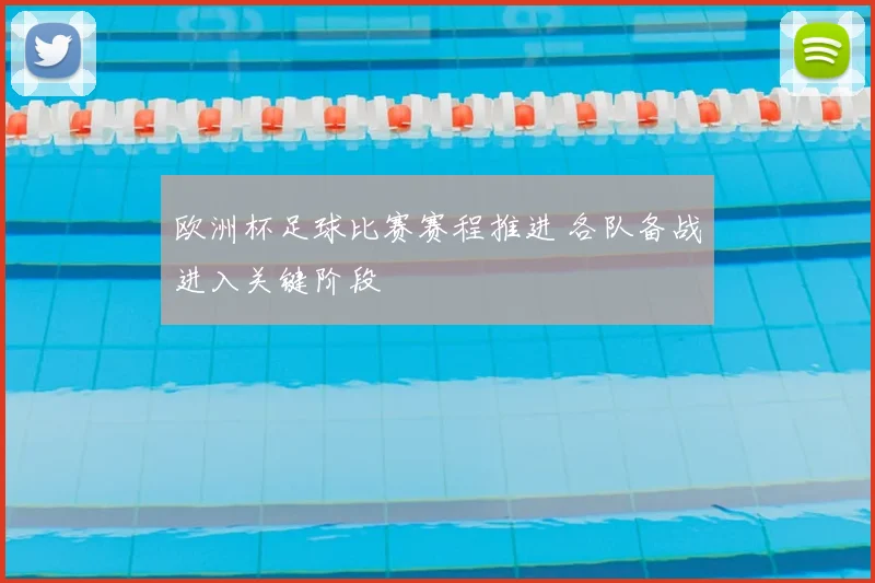 欧洲杯足球比赛赛程推进 各队备战进入关键阶段